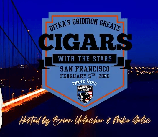 2026 Ditka's Gridiron Greats Cigars with the Stars VIP Super Bowl Party poster