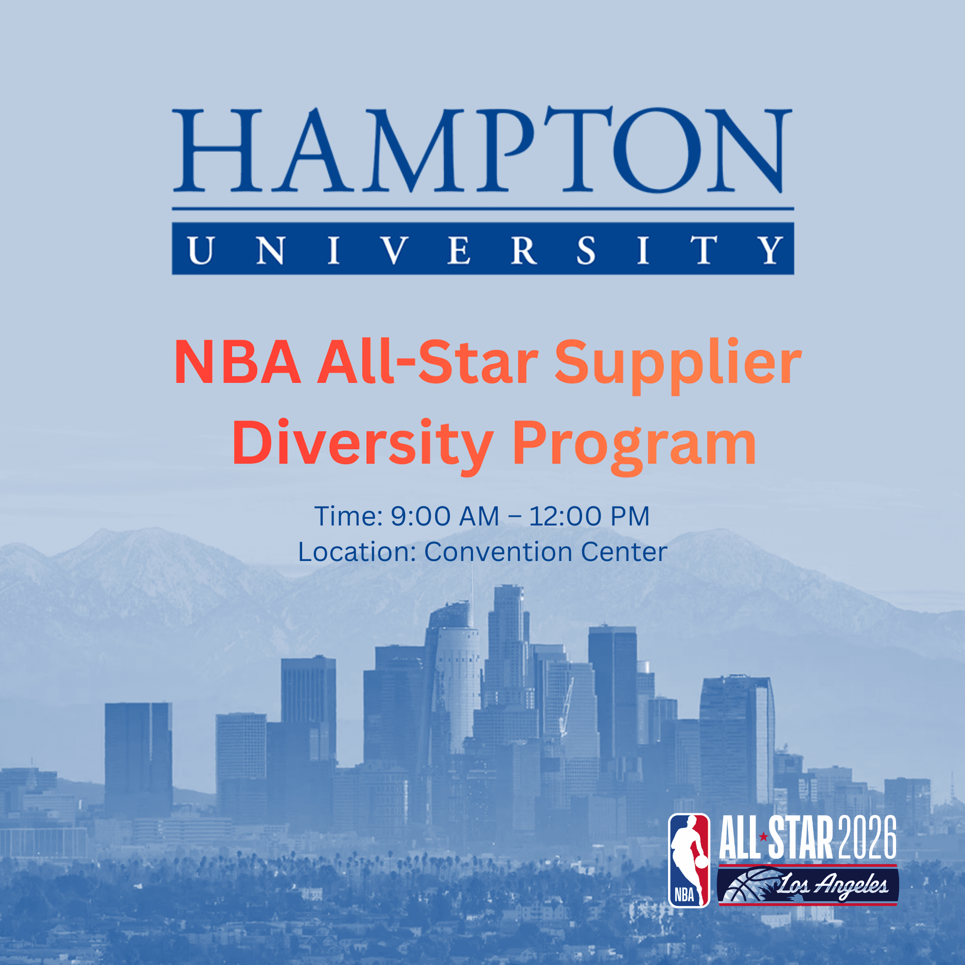 NBA All-Star Supplier Diversity Program poster